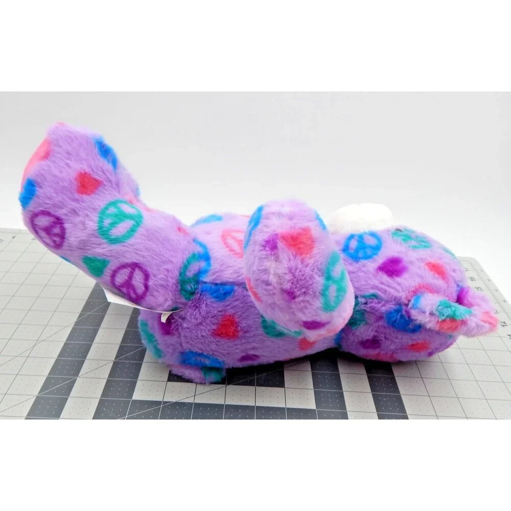 Build A Bear Purple Peace Bear 15 Inch 2011 Hearts Hot Pink Feet Ears